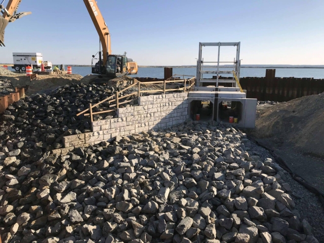 MagnumStone Retaining Wall and Riprap Protection, Poplar Island, Maryland